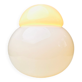 Daruma Picolla Model 5028 Milk Glass Sphere By Sergio Asti For Candle Milano, Italy 1980S