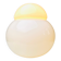 Daruma Picolla Model 5028 Milk Glass Sphere By Sergio Asti For Candle Milano, Italy 1980S