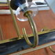Rectangular Art Deco Chandelier 6 Golden Brass Lights