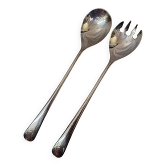 Silver salad servers