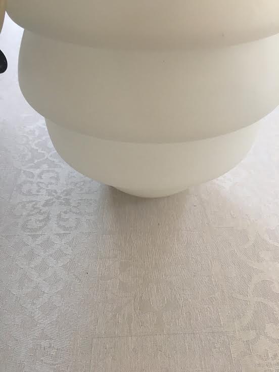 Suspension scandinave teck et opalin 1950-1960