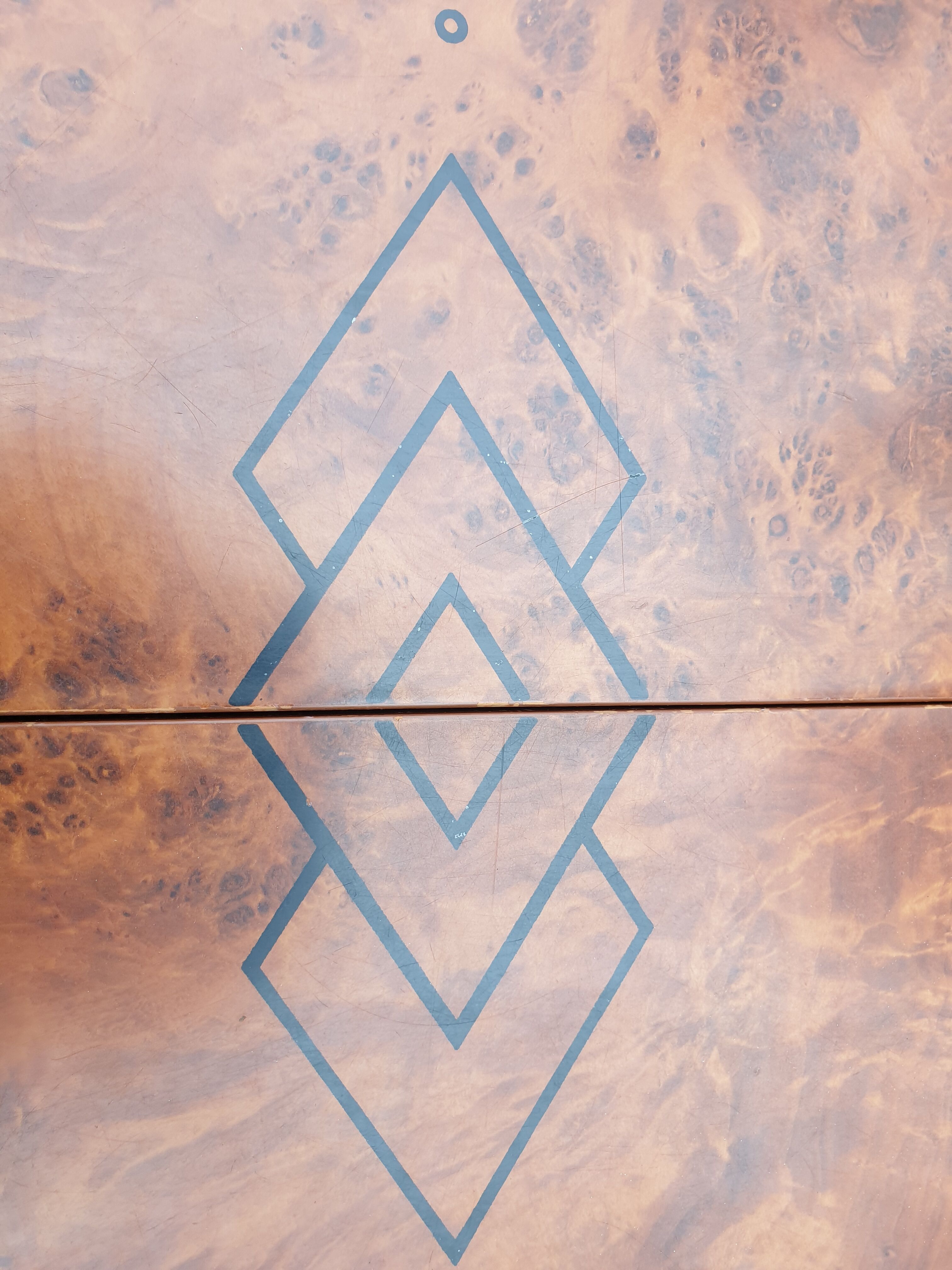 Elm burl cocktail coffee table