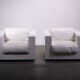 Saratoga armchairs by Lella and Massimo Vignelli for Poltronova