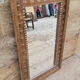 Art Deco mirror in Burmese teak
