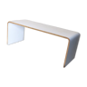 Low plywood white laminate console