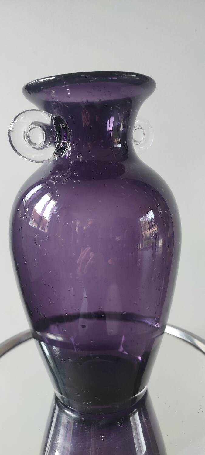 Vintage Italian vase in blown art glass