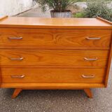 Compass feet chest of drawers