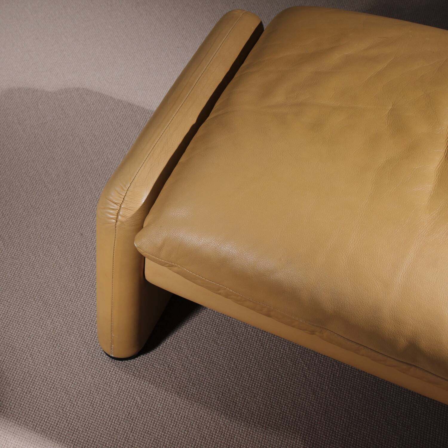 Leather Ottoman ‚Maralunga‘ by Vico Magistretti for Cassina | Italy 1973