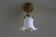 Antique wall light in white painted glass - metal support