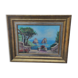 Oil signed Bord de Mer