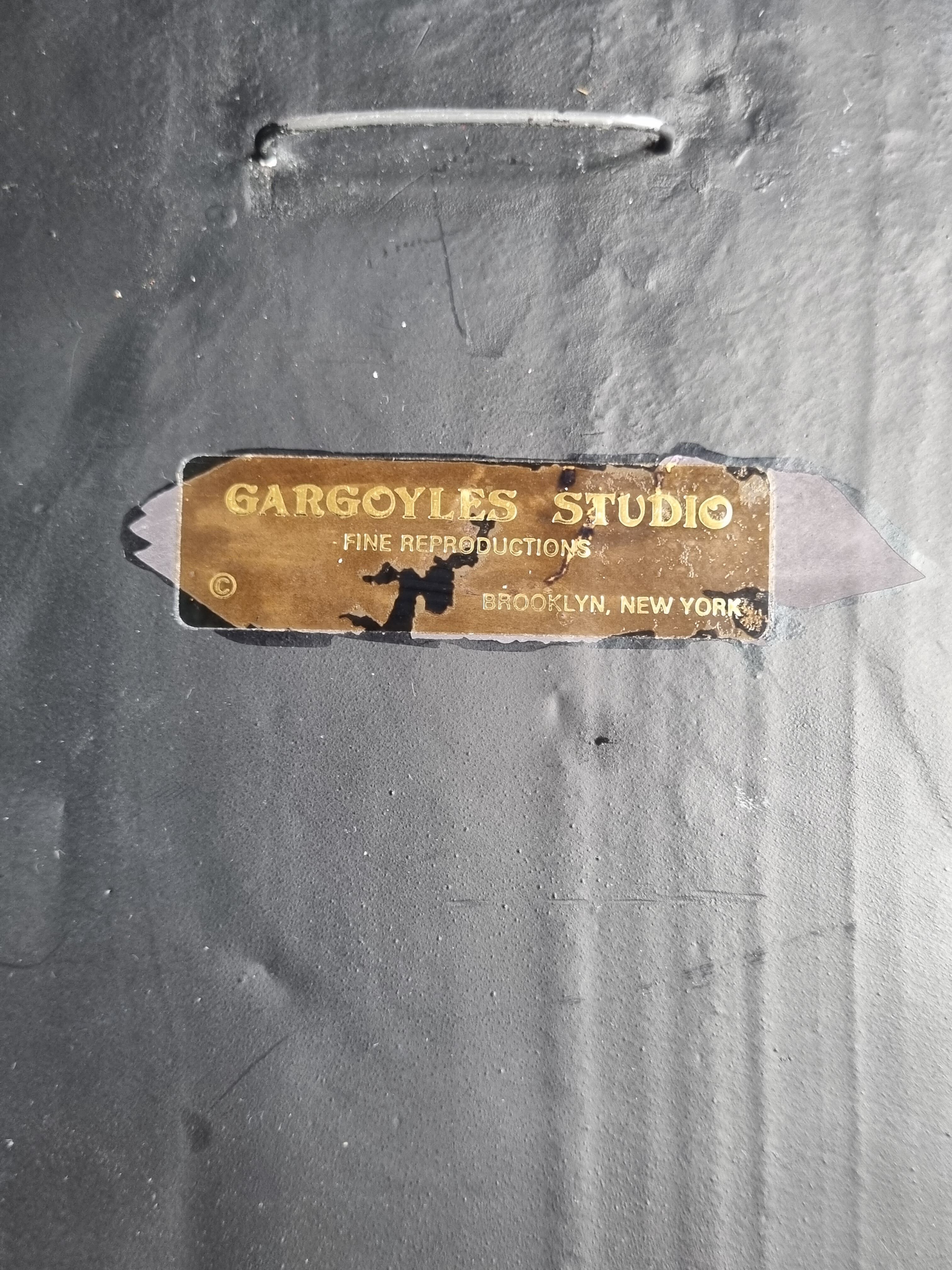 Vintage witch mirror "Gargoyles studio" Brooklyn, New York, 32 cm