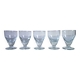 5 small antique absinthe glasses