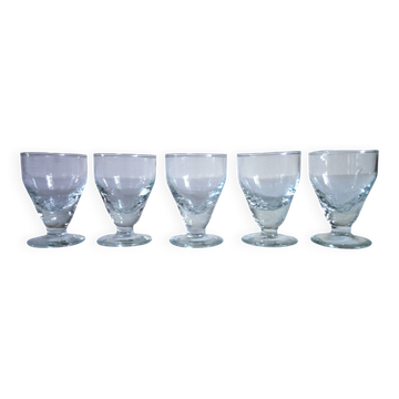 5 petits verres anciens à absinthe