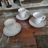 3 Napoleon III cups and saucers