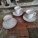 3 Napoleon III cups and saucers