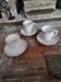 3 Napoleon III cups and saucers