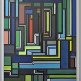 Peinture sur toile construcivisme art contemporaine abstrait