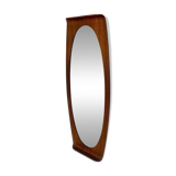 Mid Century Modern Wood Wall Mirror, Campo e Graffi, Italy 1950s