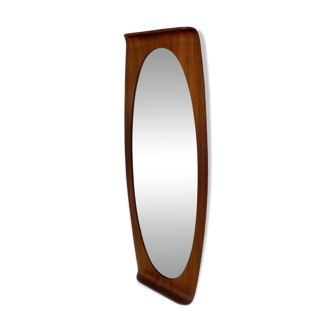 Mid Century Modern Wood Wall Mirror, Campo e Graffi, Italy 1950s