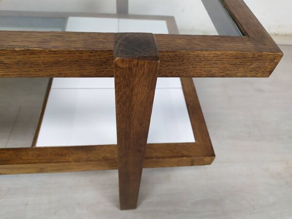 Table basse vintage double plateaux