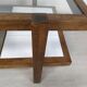 Table basse vintage double plateaux