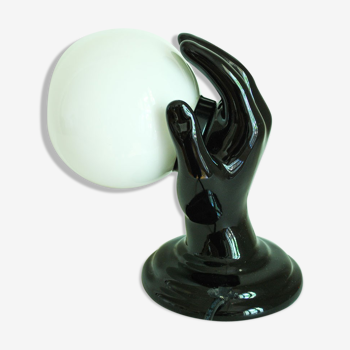 Lampe main céramique