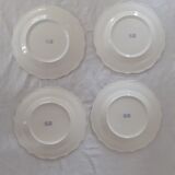 4 Plates made of GIEN camaieu blue central pattern and rinses model ROUEN