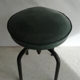 Industrial stool leatherette and steel