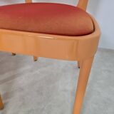 12 orange Baumann chairs 1970s