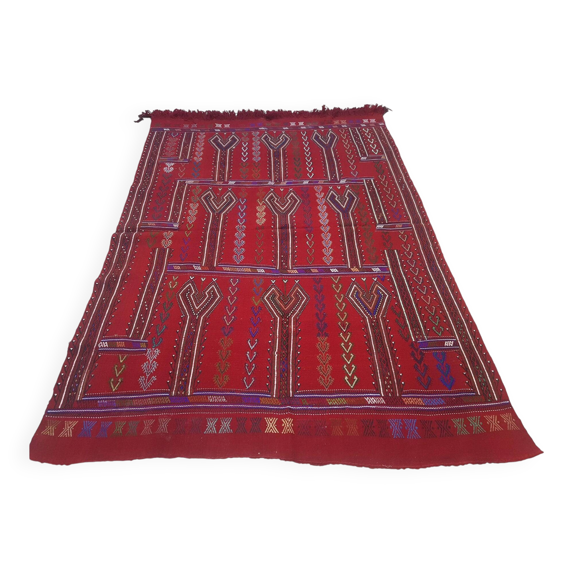 Vintage Turkish kilim handwoven 172x248 cm