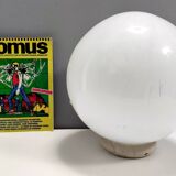 Spheric White Murano Blown Glass Table Lamp by La Murrina with Murrines, Italy
