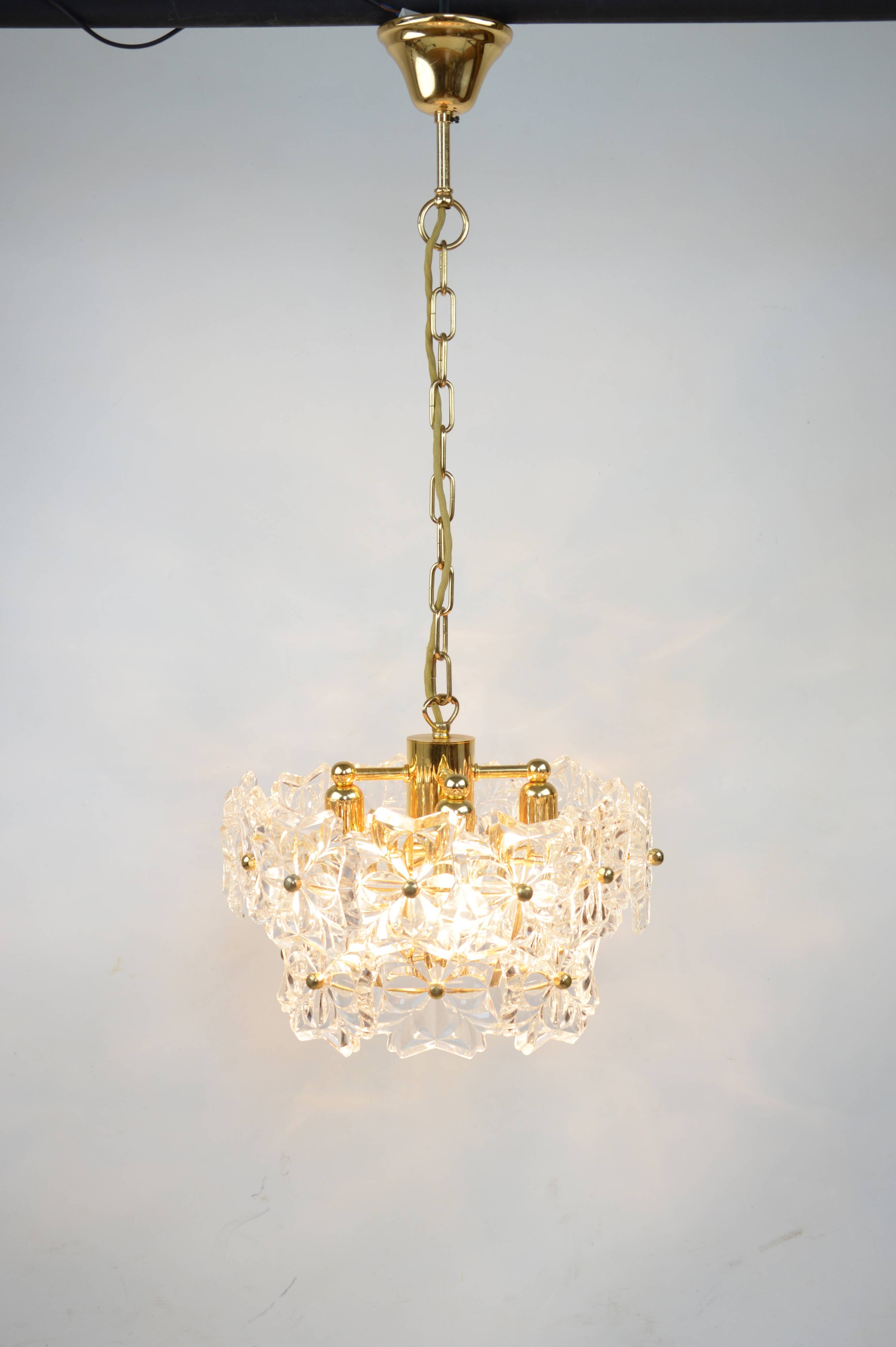 Lustre en cristal Kinkeldey, années 1970