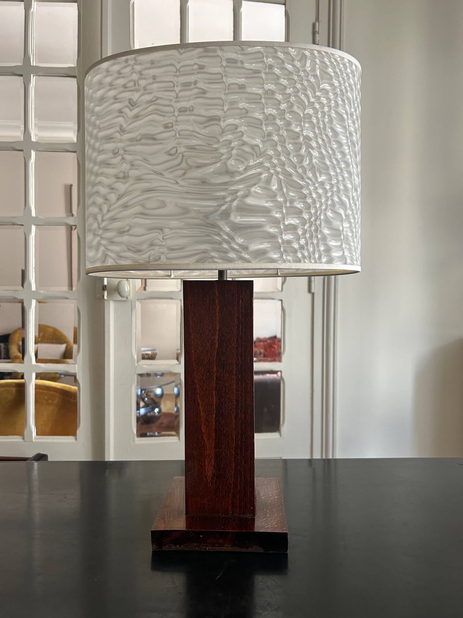 70s wooden lamp