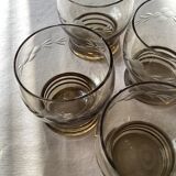 Carafe en verre fumé avec ses 4 verres