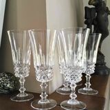 6 Arques crystal champagne flutes