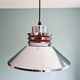 Chromed metal pendant lamp, Scandinavian design, 70s
