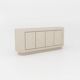 Contemporary Handmade Textured Plaster Sideboard with Walnut Interior