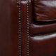 Cognac-Colored Cowhide Leather Club Chair in English Style