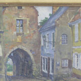 Antique painting by Pierre Boissart (1878-1944) signed country view B8