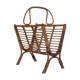 Vintage rattan magazine holder 1960