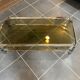 Table basse double plateau verre chrome style Bauhaus vintage 1970