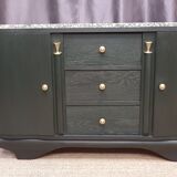 Old art deco chest of drawers restyled wagon green.