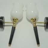 Pair of torch wall lights