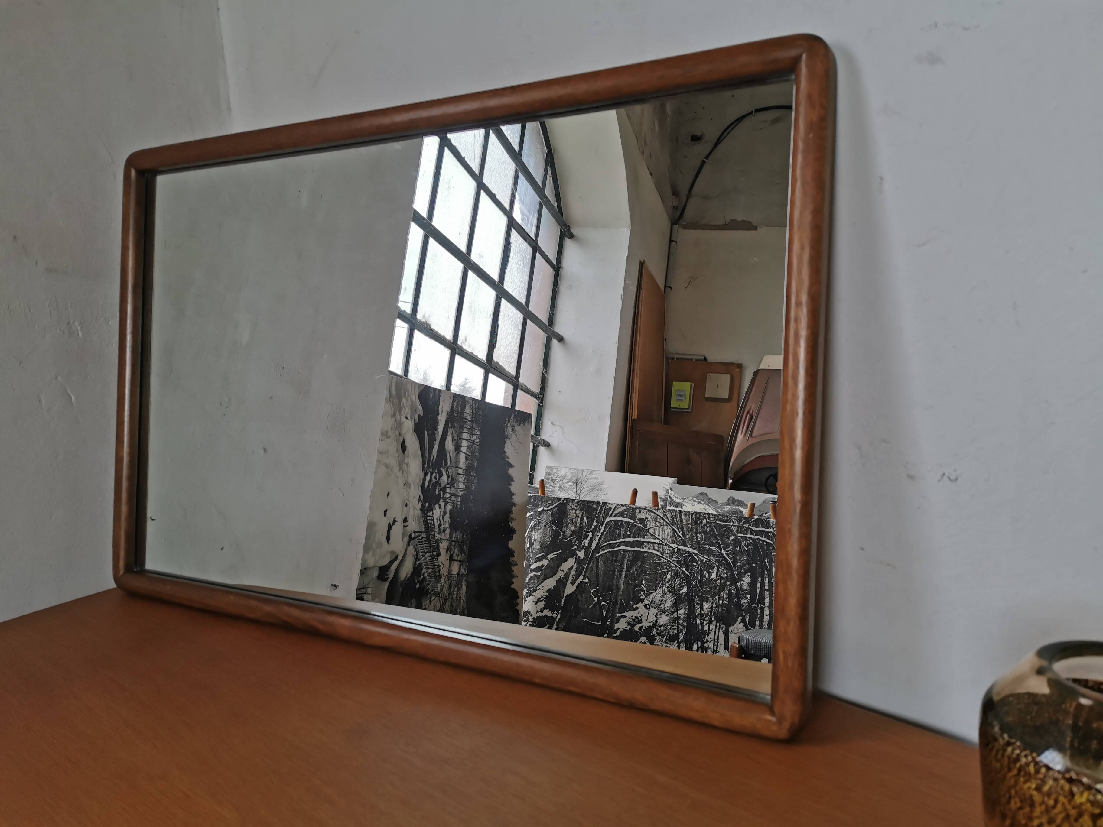 Scandinavian mahogany mirror