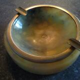 Alabaster and brass ashtray, Genuine Alabaster, vintage Italian circa 1960