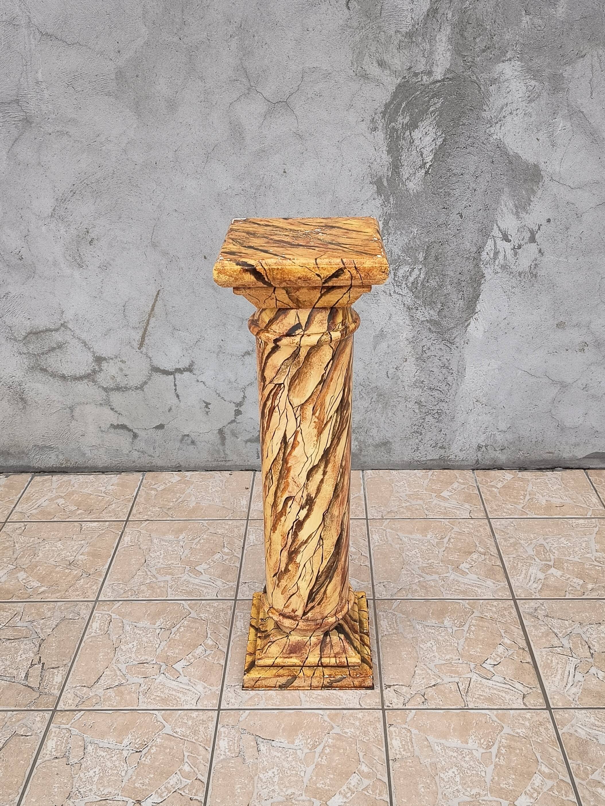 Iron column imitation marble