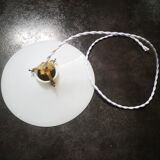 Old pendant lamp in white opaline art deco 1930 ø 24.5 cm