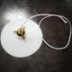 Ancienne suspension baladeuse en opaline blanche art déco 1930 ø 24.5 cm