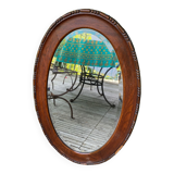 Beveled wooden mirror 52x82cm