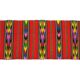 Red wool runner with colorful stripes, handwoven, Romania 225x80cm
